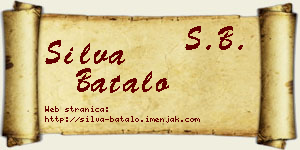 Silva Batalo vizit kartica